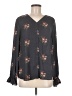 T Tahari 100% Polyester Floral Gray Long Sleeve Blouse Size M - photo 1