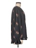 T Tahari 100% Polyester Floral Gray Long Sleeve Blouse Size M - photo 4