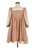 Storia 100% Polyester Hearts Tan Casual Dress Size M - photo 1