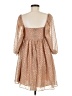 Storia 100% Polyester Hearts Tan Casual Dress Size M - photo 2