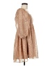 Storia 100% Polyester Hearts Tan Casual Dress Size M - photo 4