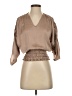 1.State 100% Polyester Tan 3/4 Sleeve Blouse Size XS - photo 1