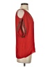 Parker 100% Silk Red Short Sleeve Silk Top Size S - photo 4