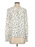 Dragonfly 100% Rayon Print Ivory Long Sleeve Blouse Size S - photo 1