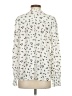 Dragonfly 100% Rayon Print Ivory Long Sleeve Blouse Size S - photo 2