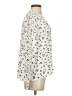 Dragonfly 100% Rayon Print Ivory Long Sleeve Blouse Size S - photo 4