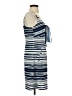 CAbi 100% Polyester Stripes Blue Casual Dress Size XS - photo 4