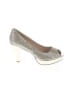 Madeline Metallic Silver Gold Heels Size 8 - photo 1