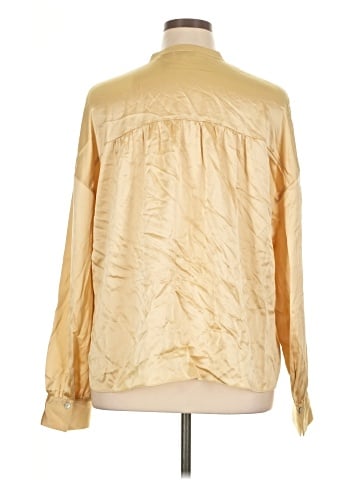 Vince. Long Sleeve Silk Top (view 2)