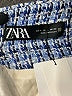 Zara Tweed Blue Blazer Size L - photo 6