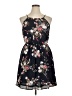 Lush 100% Polyester Floral Black Casual Dress Size XL - photo 1