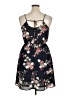 Lush 100% Polyester Floral Black Casual Dress Size XL - photo 2