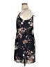 Lush 100% Polyester Floral Black Casual Dress Size XL - photo 5