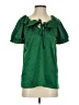 Ann Taylor LOFT 100% Polyester Green Short Sleeve Blouse Size XXS - photo 1