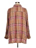 D&Co. Plaid Brown Long Sleeve Blouse Size 3X - photo 2
