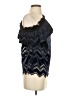 Self-Portrait Blue Zig Zag Velvet Blouse Size 4 - photo 4