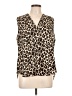 Vince Camuto 100% Polyester Animal Print Tan Sleeveless Blouse Size L - photo 1