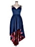Sequin Hearts Blue Cocktail Dress Size 15 - photo 1