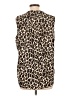 Vince Camuto 100% Polyester Animal Print Tan Sleeveless Blouse Size L - photo 2
