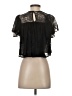 Zara Basic 100% Polymide Black Short Sleeve Top Size S - photo 2
