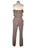 Guess 100% Silk Solid Brown Jumpsuit Size M - photo 2