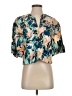 Ulla Johnson 100% Cotton Floral Teal Short Sleeve Blouse Size 4 - photo 1