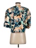 Ulla Johnson 100% Cotton Floral Teal Short Sleeve Blouse Size 4 - photo 2