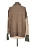 Tribal Color Block Green Turtleneck Sweater Size L - photo 2