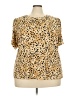 Jaclyn Smith Animal Print Gold Short Sleeve T-Shirt Size 3X - photo 1