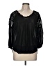 Weston 100% Nylon Black 3/4 Sleeve Blouse Size M - photo 1