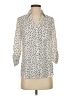Iz Byer Polka Dots Ivory 3/4 Sleeve Blouse Size XS - photo 1