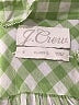 J.Crew Checkered-gingham Green 3/4 Sleeve Blouse Size 6 - photo 7