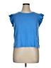 On 34th 100% Supima Cotton Blue Short Sleeve Top Size 0X - photo 1