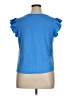 On 34th 100% Supima Cotton Blue Short Sleeve Top Size 0X - photo 2