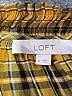 Ann Taylor LOFT Plaid Gold Long Sleeve Button-Down Shirt Size M - photo 7