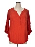 Torrid Red 3/4 Sleeve Blouse Size 1X Plus (1) - photo 1