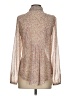 Warehouse 100% Polyester Tweed Ivory Long Sleeve Blouse Size 4 - photo 2