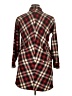 Maje Plaid Burgundy 3/4 Sleeve Blouse Size XL - photo 2