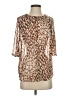 MNG Suit Animal Print Brown 3/4 Sleeve Blouse Size 4 - photo 1