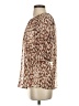 MNG Suit Animal Print Brown 3/4 Sleeve Blouse Size 4 - photo 5