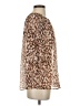 MNG Suit Animal Print Brown 3/4 Sleeve Blouse Size 4 - photo 4