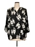 Chaus Floral Black 3/4 Sleeve Blouse Size 1X - photo 1