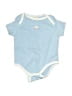 Quiltex 100% Cotton Chevron-herringbone Blue Short Sleeve Onesie Size 0-3 mo - photo 1