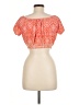 Whyte Eyelash 100% Rayon Orange Short Sleeve Top Size M - photo 2