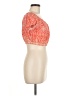Whyte Eyelash 100% Rayon Orange Short Sleeve Top Size M - photo 4