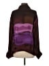 Madison Marcus 100% Silk Color Block Purple Long Sleeve Silk Top Size S - photo 2