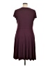 Covington Solid Burgundy Casual Dress Size XL - photo 2