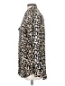 Equipment 100% Silk Animal Print Brown Long Sleeve Silk Top Size XS - photo 5