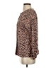 Weekend Animal Print Orange Long Sleeve Blouse Size S - photo 5