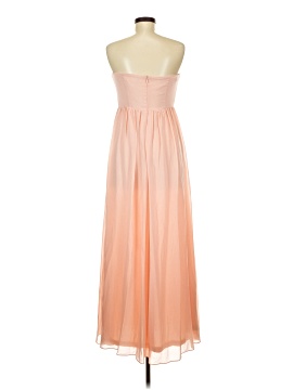 open lace back dress Light Pink Round Neck Bodycon Ribbed Knit Maternity Midi Dress main image 1